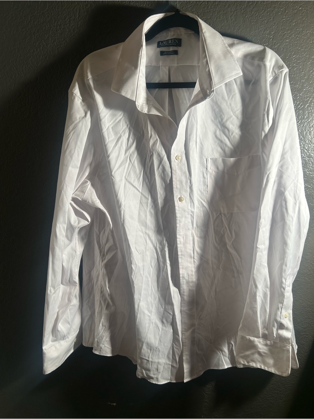 Ralph Lauren White Men's Dress Shirt - Spread Collar